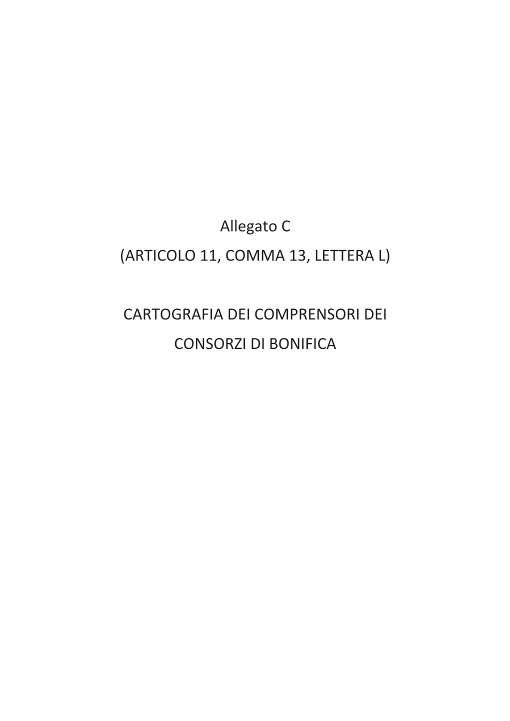 Cartografia Dei Comprensori Dei Consorzi Di Bonifica