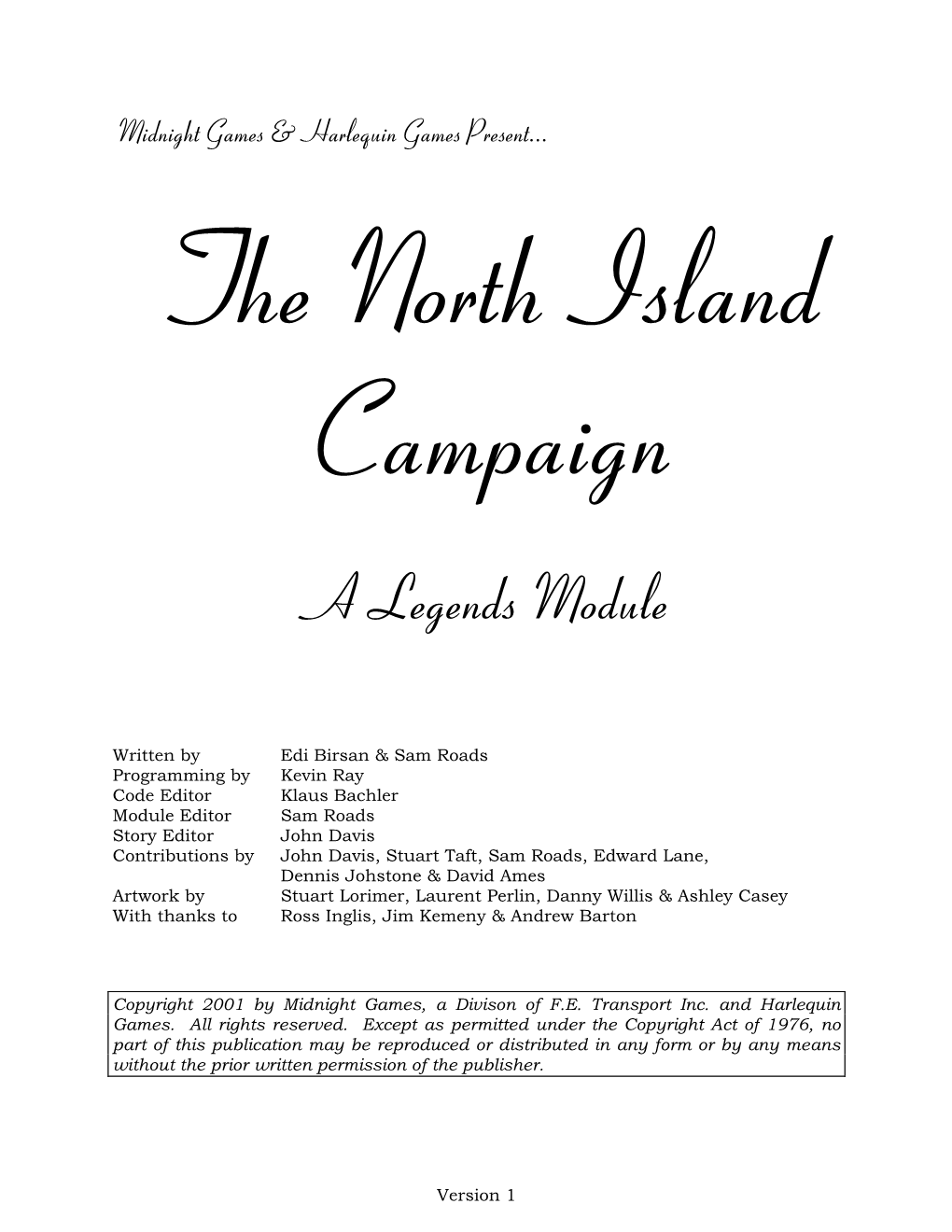 The North Island Campaign ~ Religions