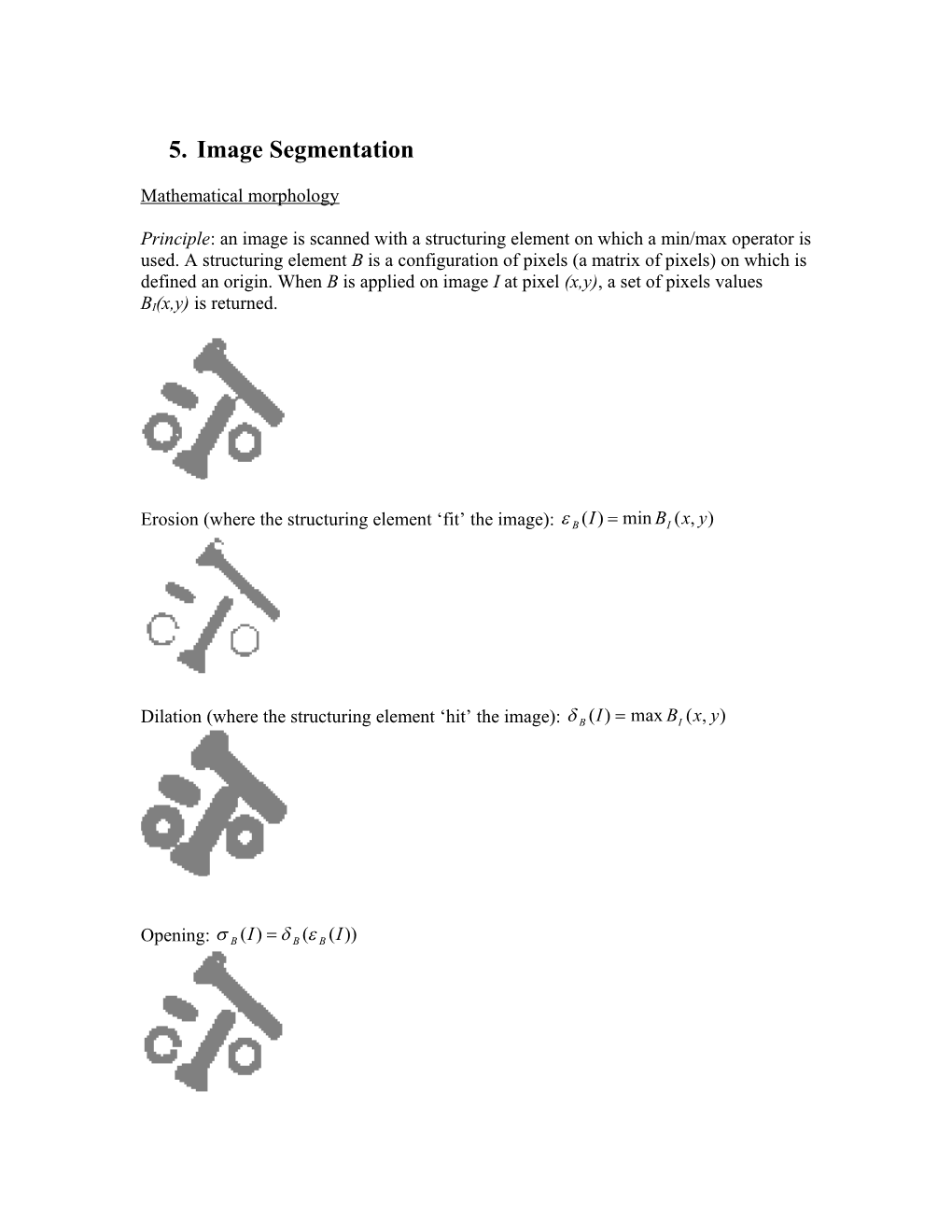 Mathematical Morphology