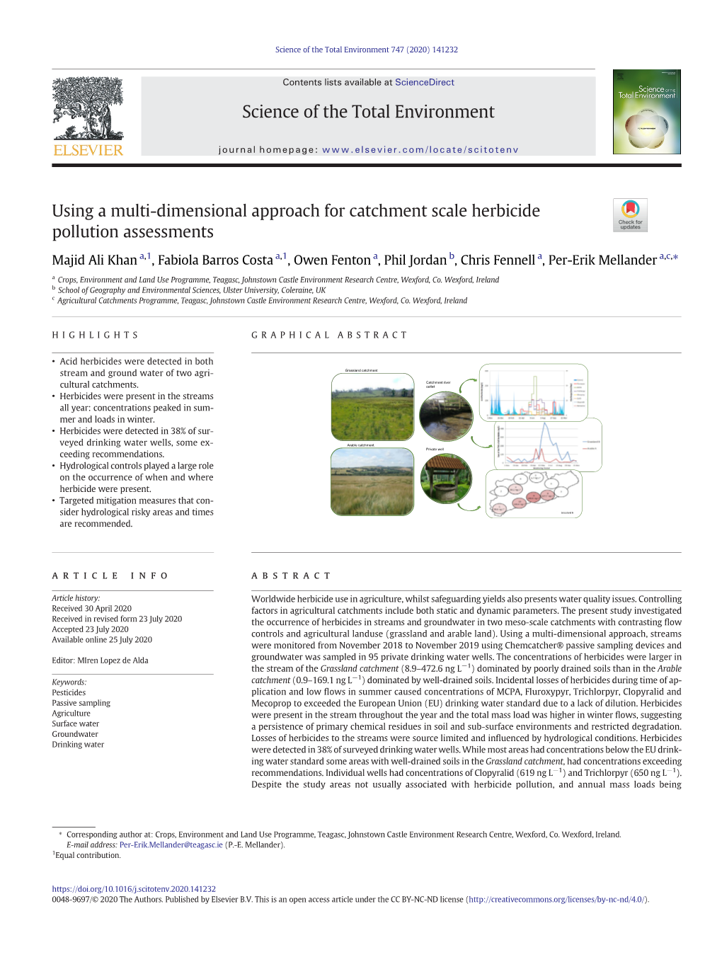 Using a Multi-Dimensional Approach for Catchment Scale Herbicide Pollution Assessments