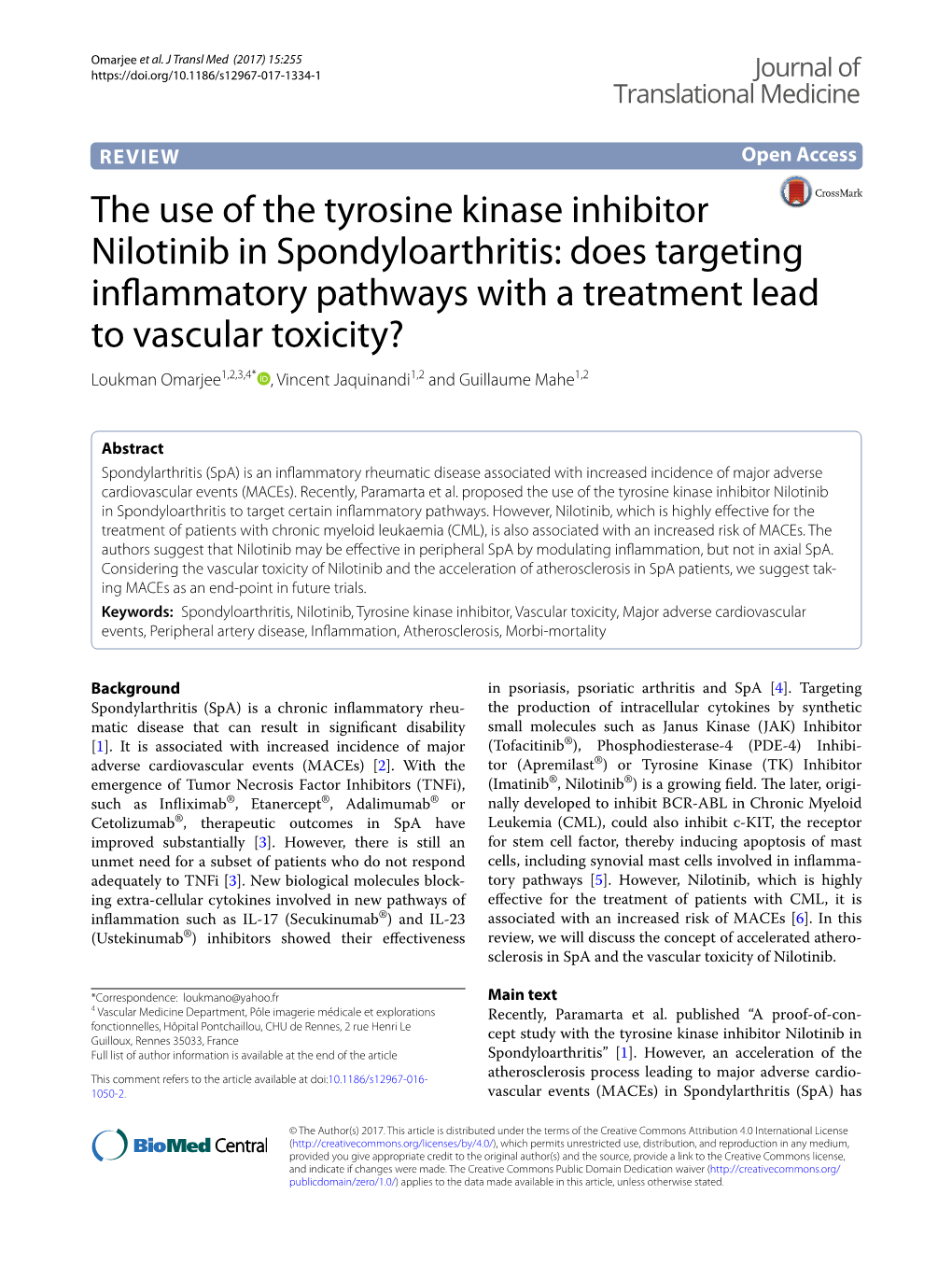 The Use of the Tyrosine Kinase Inhibitor