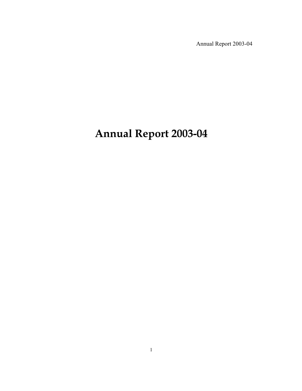 Annual Report 2003-04