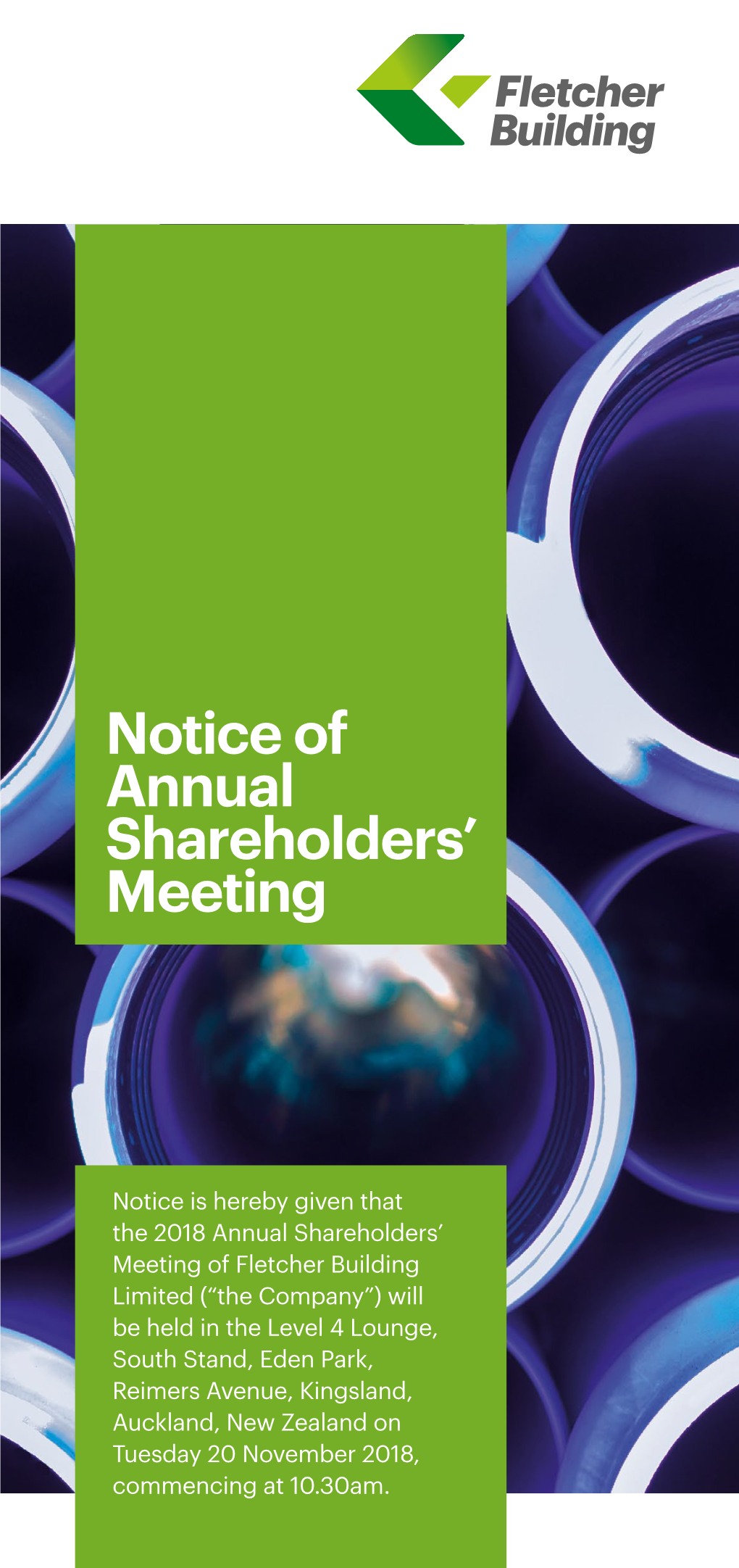 Notice of Annual Shareholders' Meeting