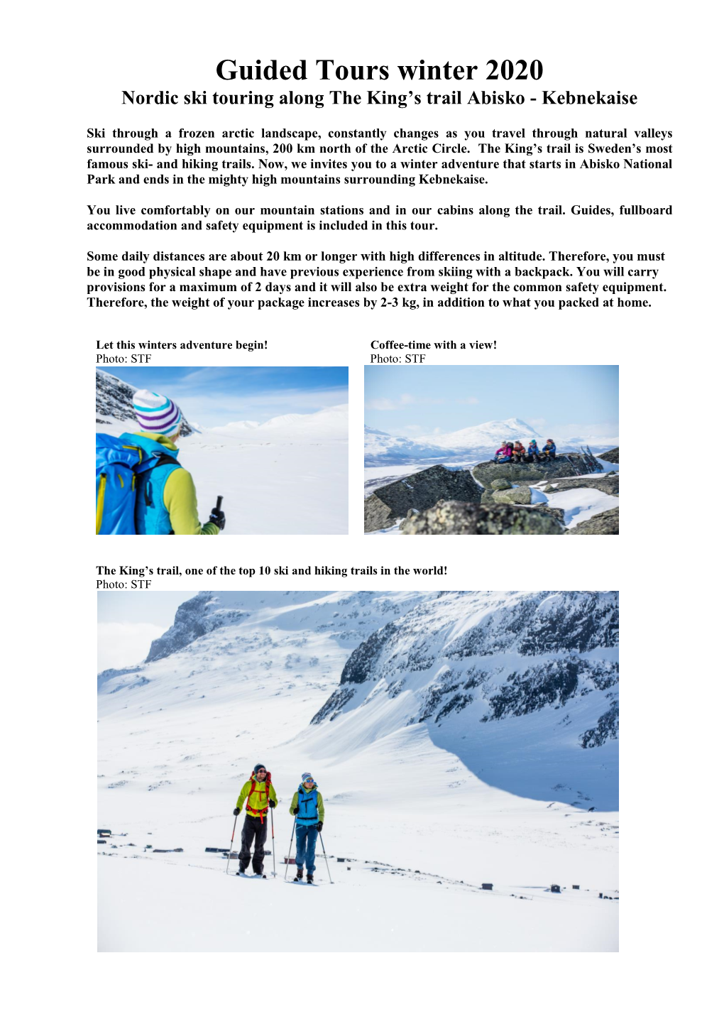 Nordic Ski Touring Along the King's Trail Abisko