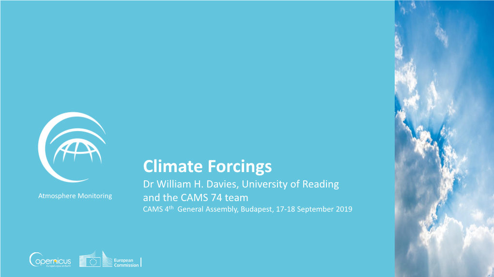 Climate Forcings Products