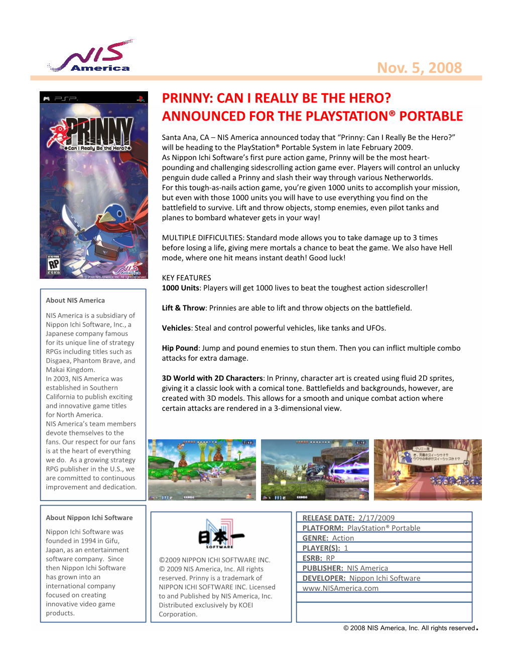 Prinny Press Release (PDF)