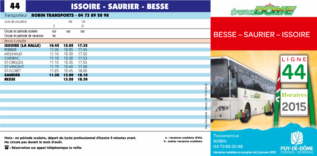 Besse – Saurier – Issoire