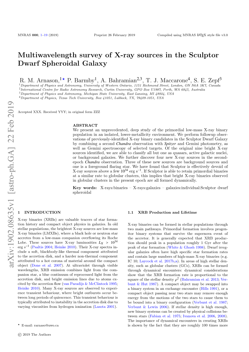 Multiwavelength Survey of X-Ray Sources in the Sculptor Dwarf Spheroidal Galaxy