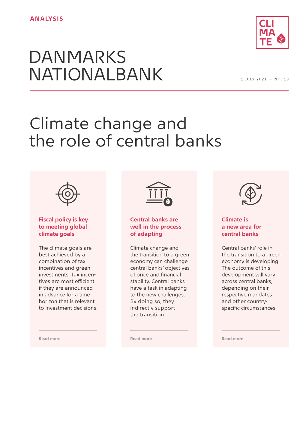 Climate Change and the Role of Central Banks