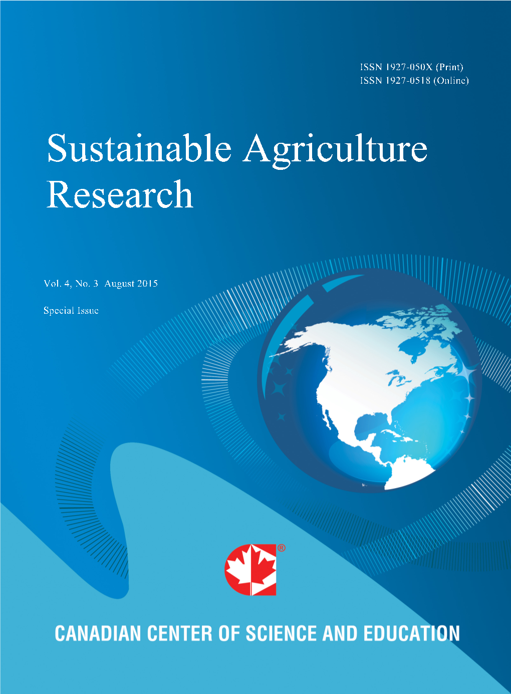 Sustainable Agriculture Research Vol