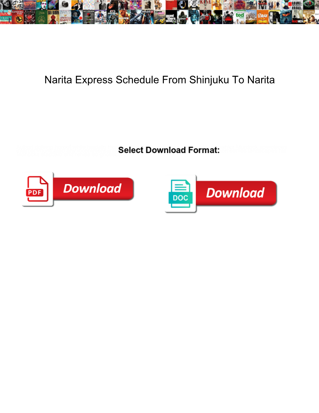 Narita Express Schedule from Shinjuku to Narita