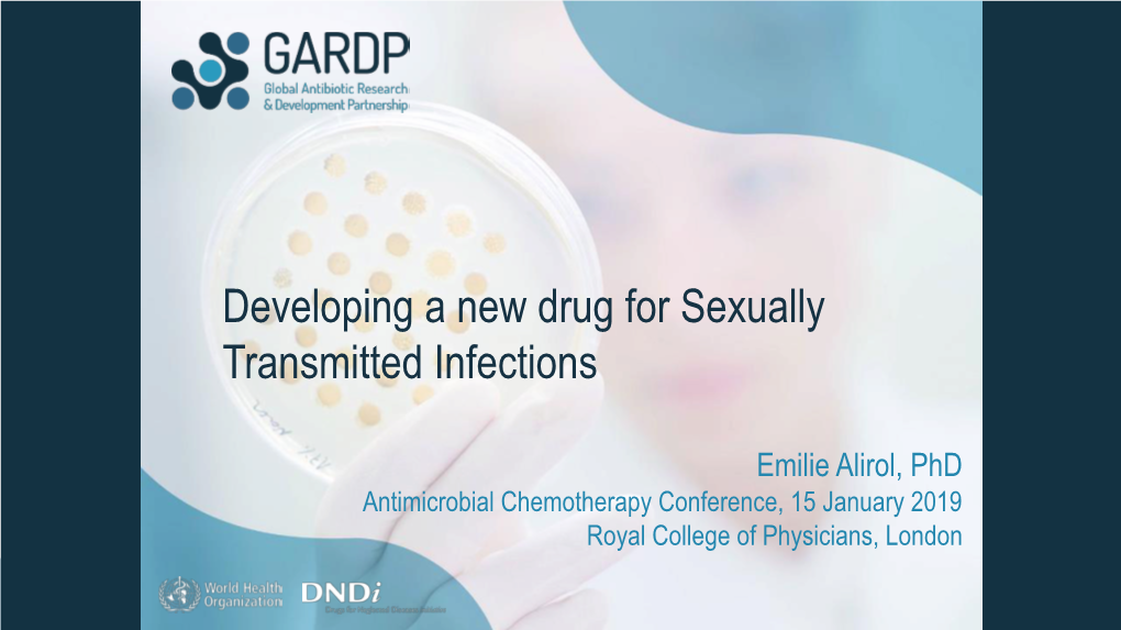 Developing a New Drug for Sexually Transmitted Infections