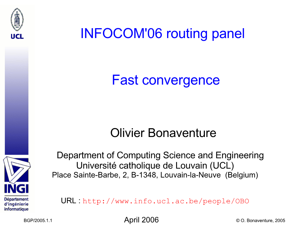 Fast Convergence (Pdf)
