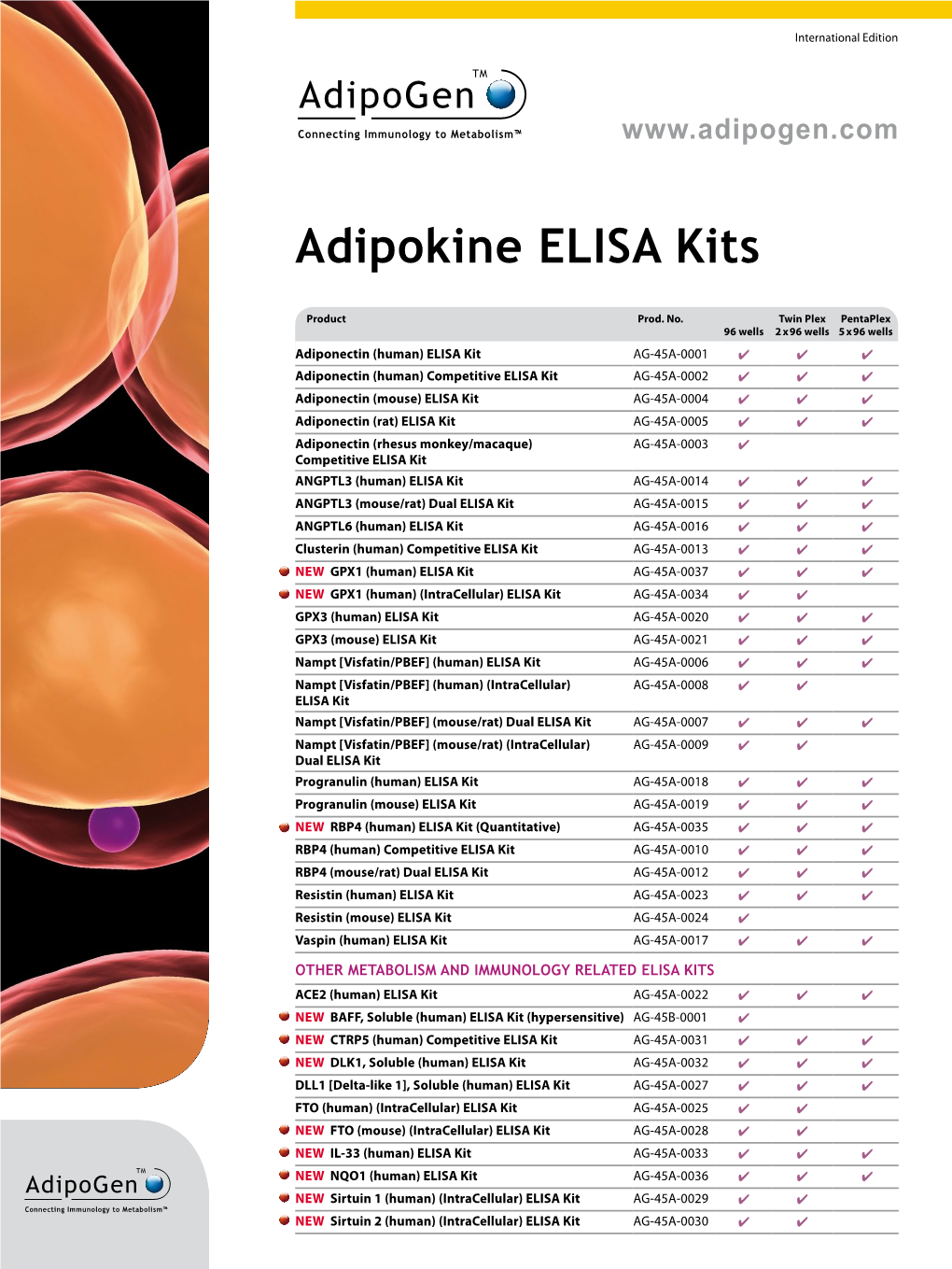 Adipokine ELISA Kits