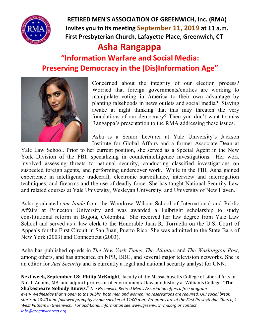 Asha Rangappa “Information Warfare and Social Media