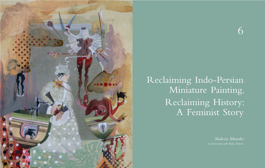 Reclaiming Indo-Persian Miniature Painting. Reclaiming History: a Feminist Story