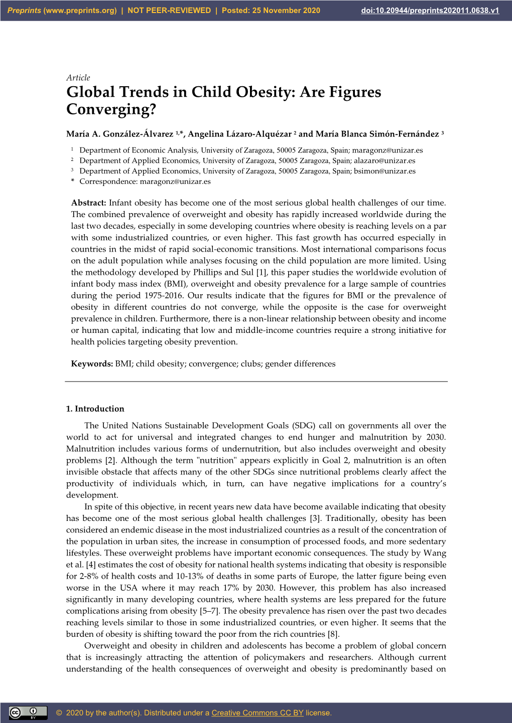 Global Trends in Child Obesity: Are Figures Converging?