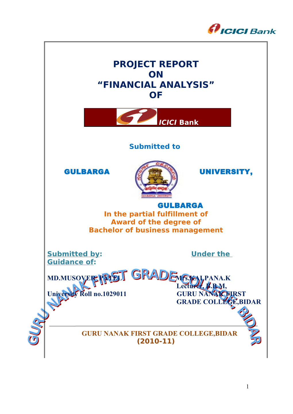 Financial Statements of Icici Bank”