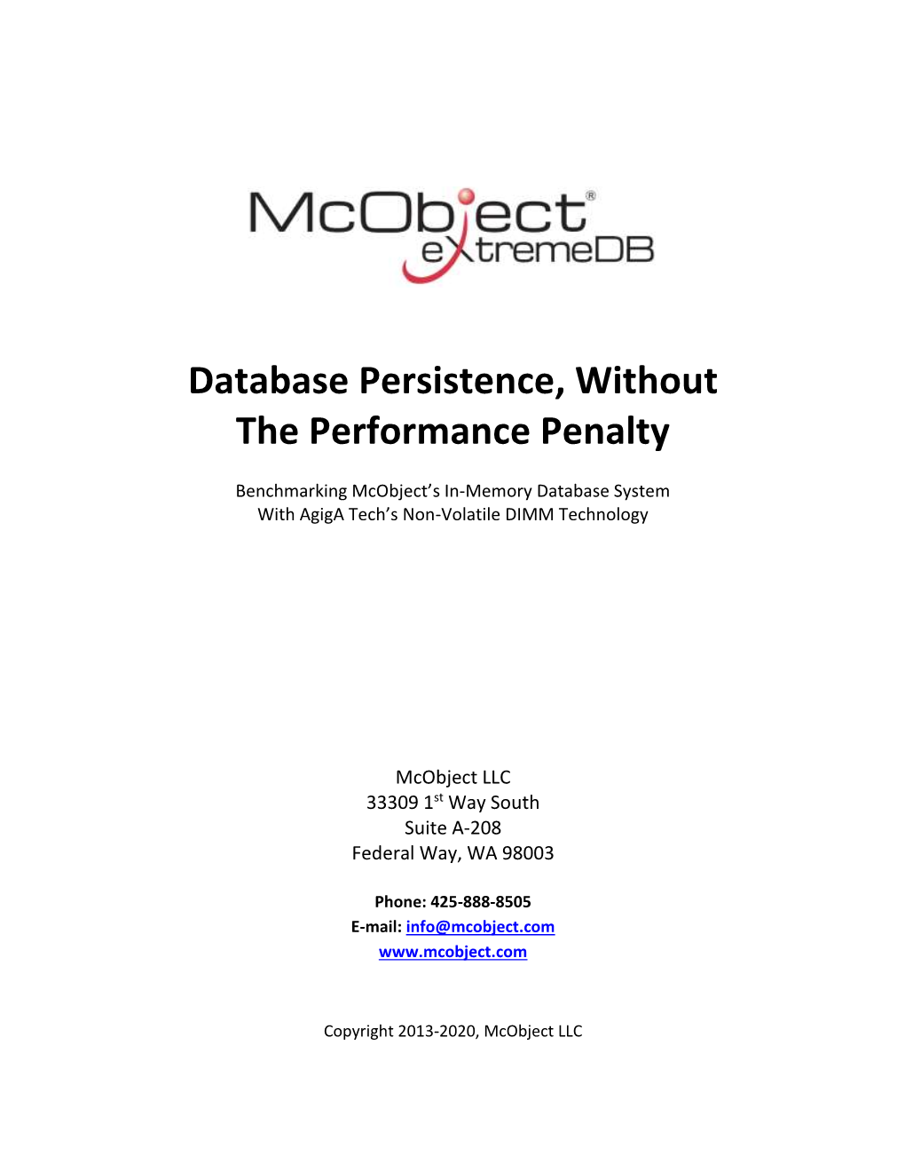 Database Persistence, Without the Performance Penalty