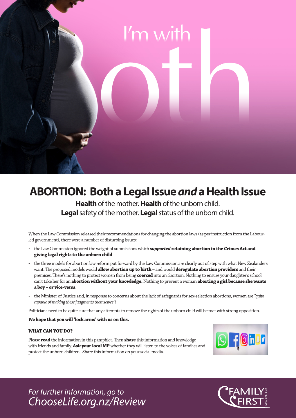 ABORTION: Both a Legal Issue and a Health Issue Health of the Mother