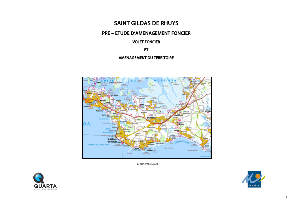 Saint Gildas De Rhuys Pre – Etude D’Amenagement Foncier