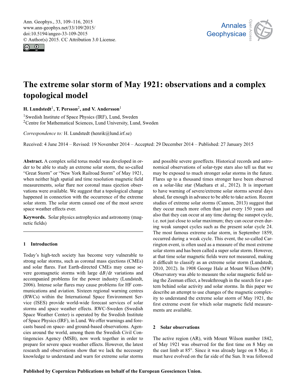 The Extreme Solar Storm of May 1921: Observations and a Complex Topological Model