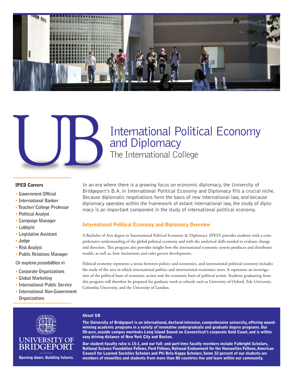 International Political Economy and Diplomacy the International College