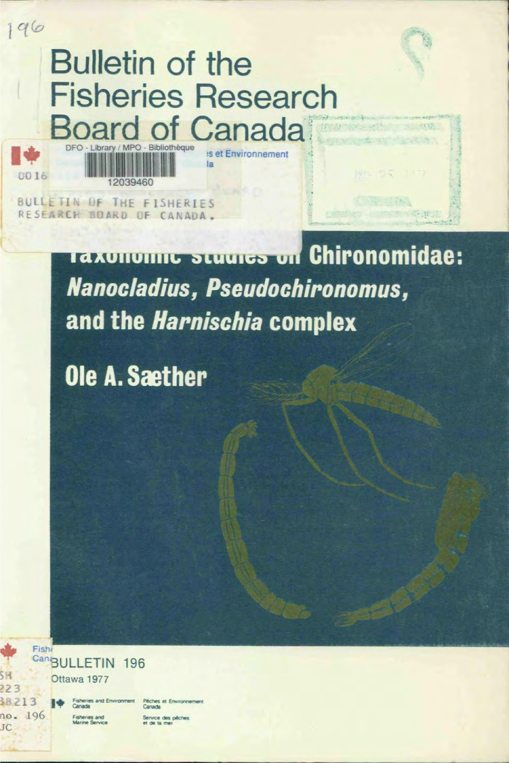 Bulletin of the Fisheries Research Board of Canada