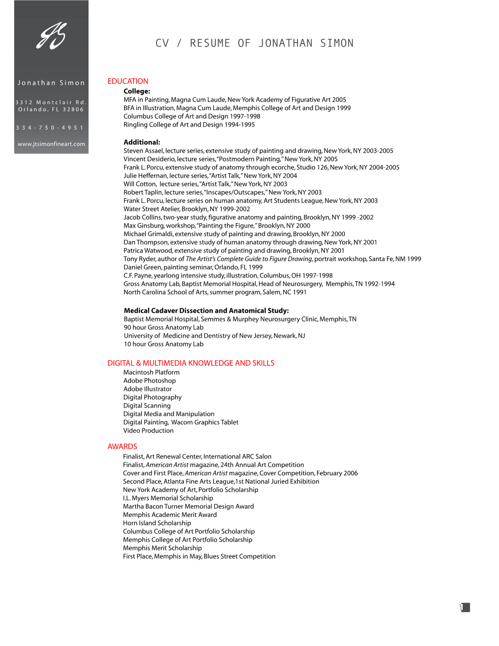 Download Jonathan Simon's Resume (PDF)