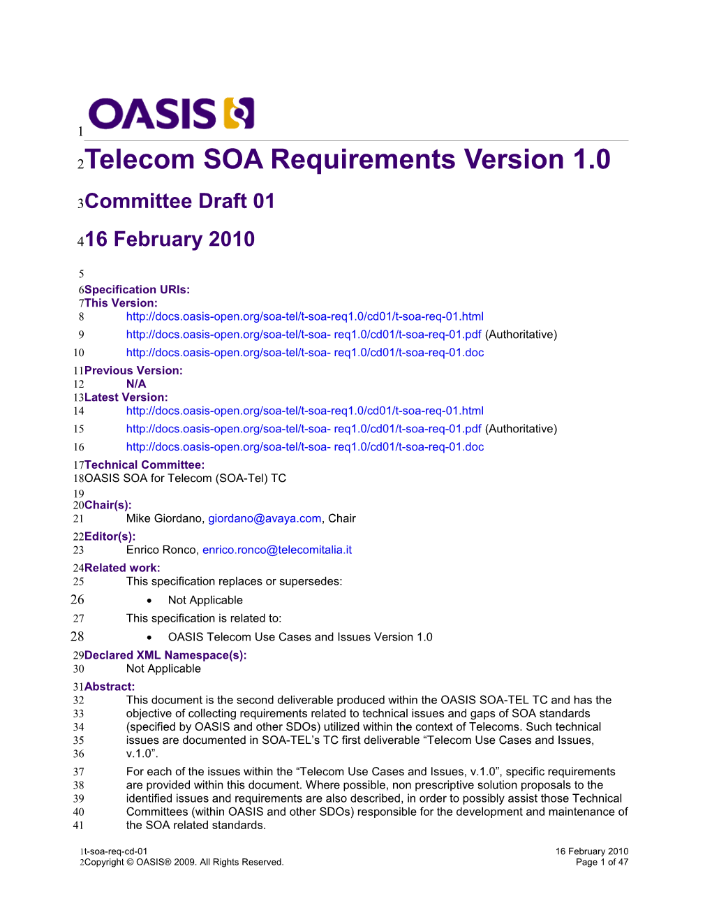 OASIS Specification Template s12