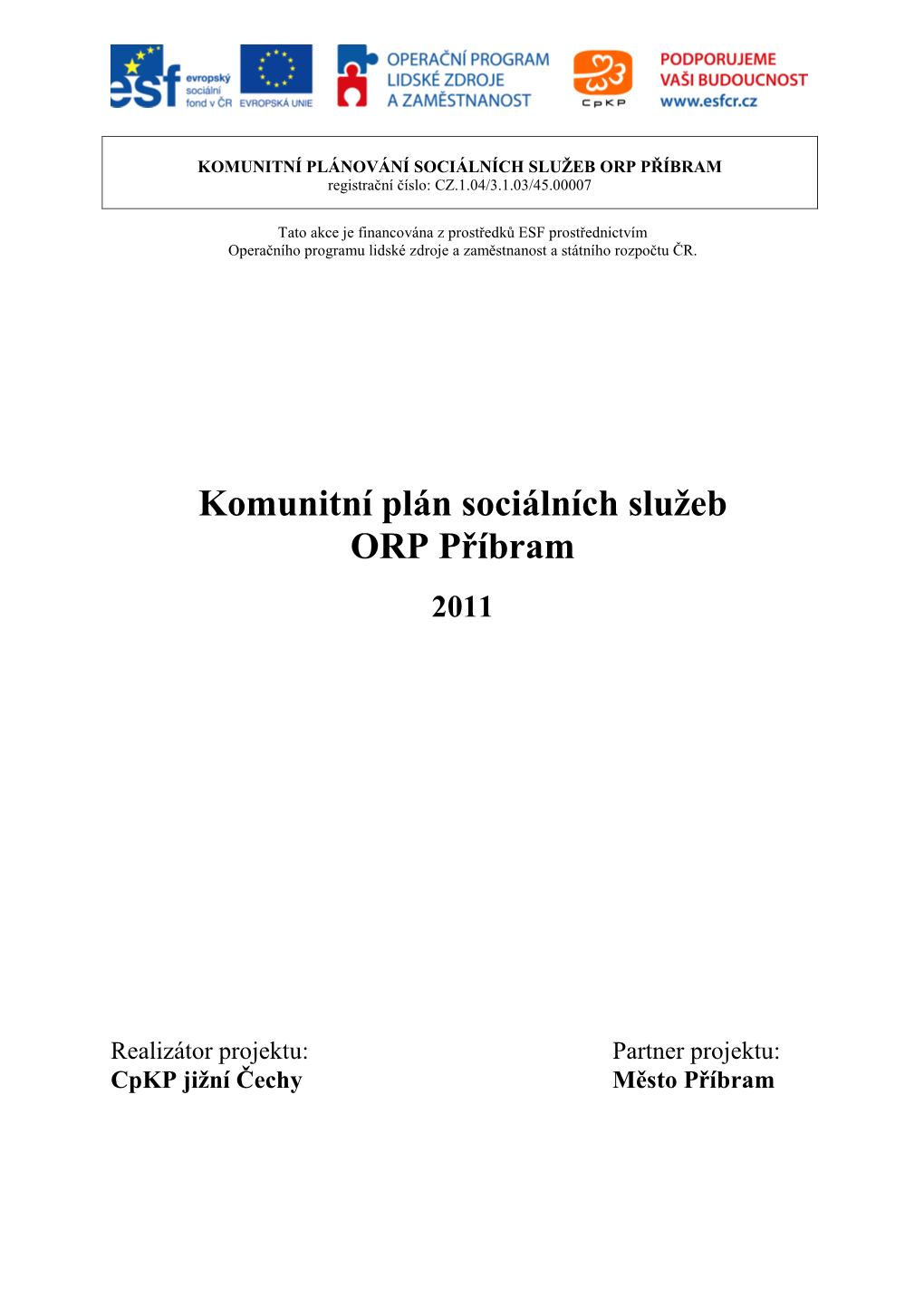 Komunitní Plán Sociálních Služeb ORP Pribram