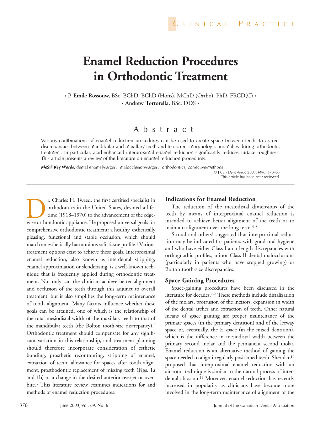 Enamel Reduction Procedures in Orthodontic Treatment