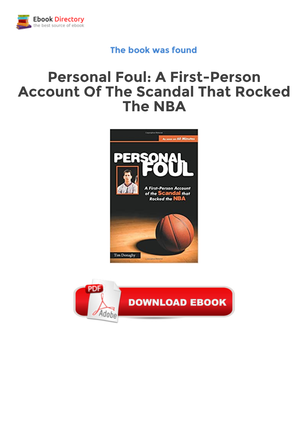 Free Ebook Library Personal Foul: a First-Person Account of The