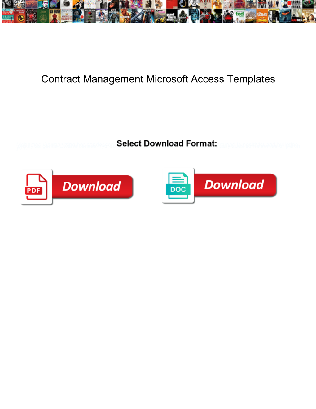 Contract Management Microsoft Access Templates