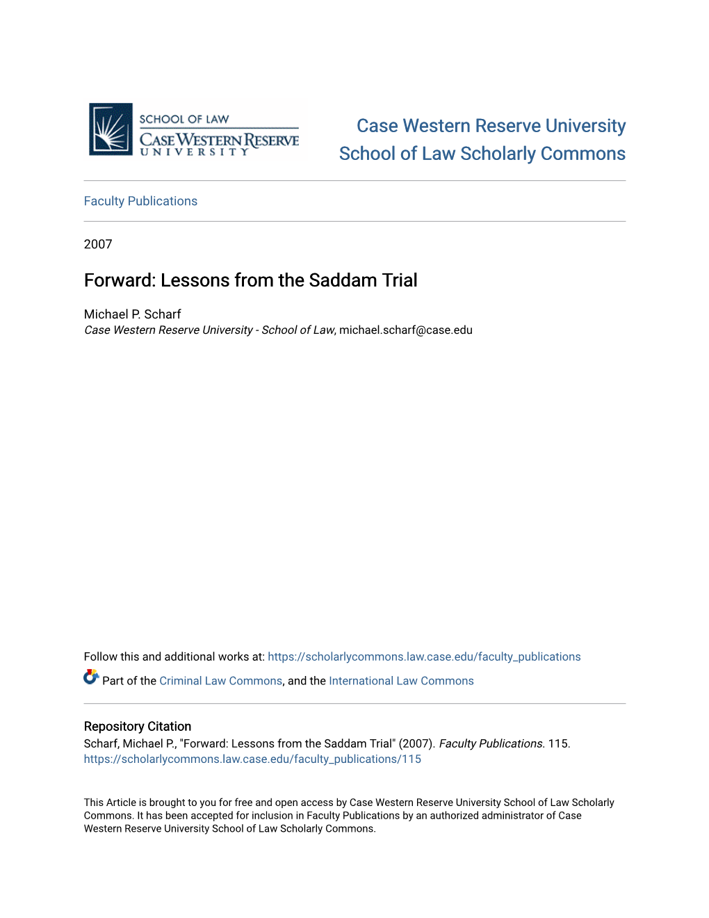 Lessons from the Saddam Trial