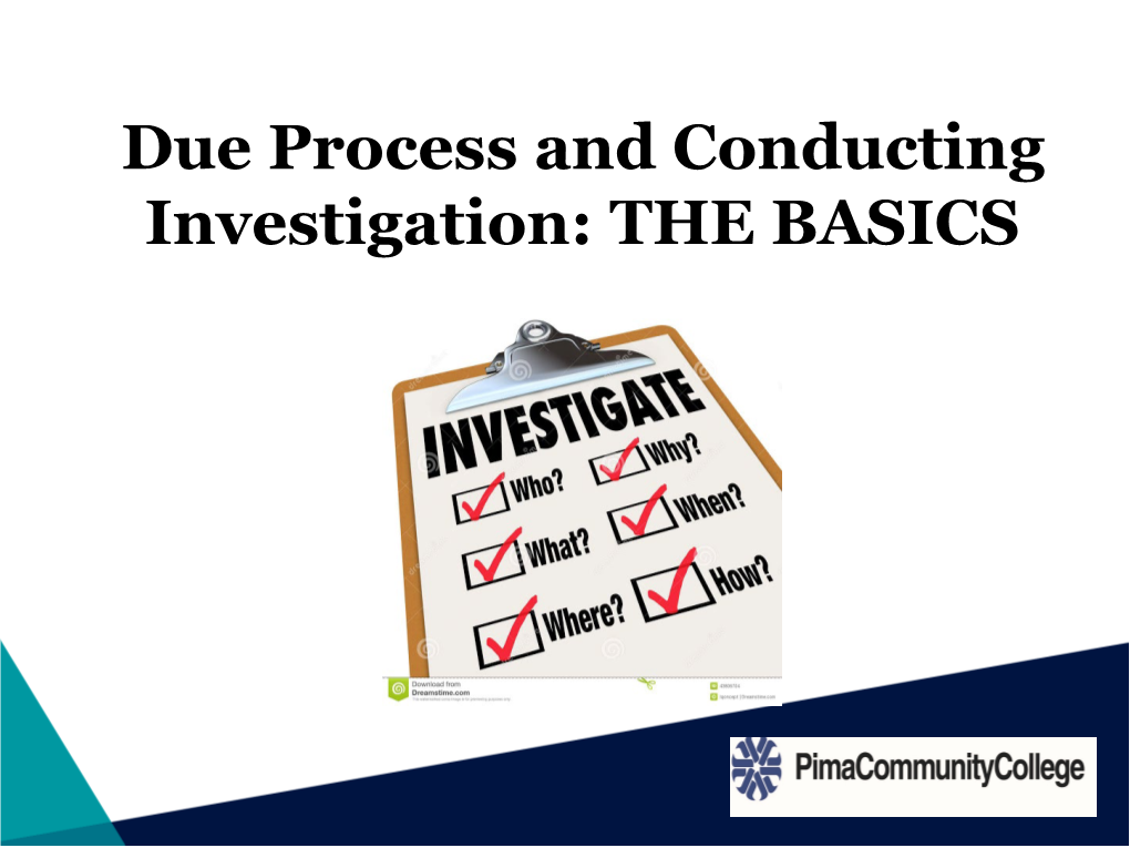 Title IX Due Process Investigations