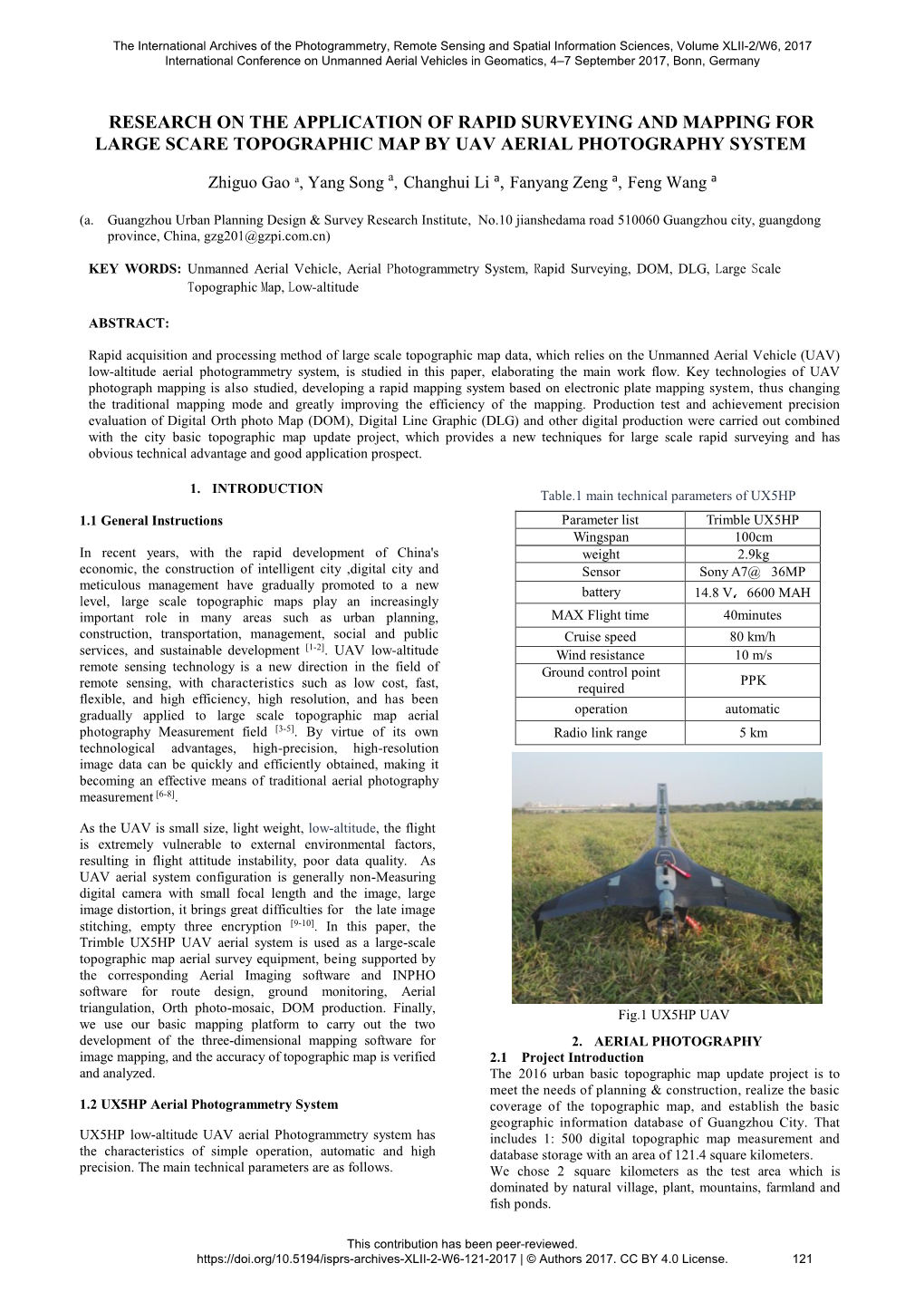 Research on the Application of Rapid Surveying and Mapping for Large Scare Topographic Map by Uav Aerial Photography System
