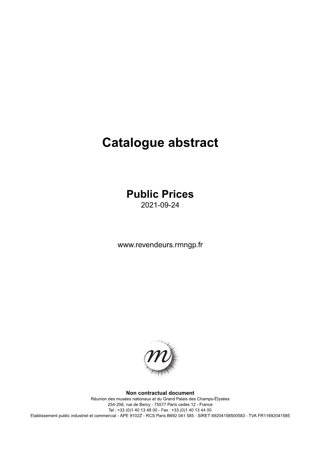 Catalogue Abstract