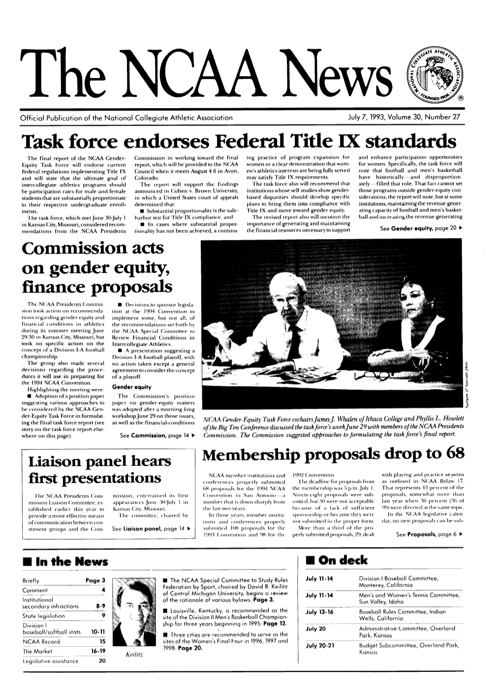 Task Force Endorses Federal Title Ix