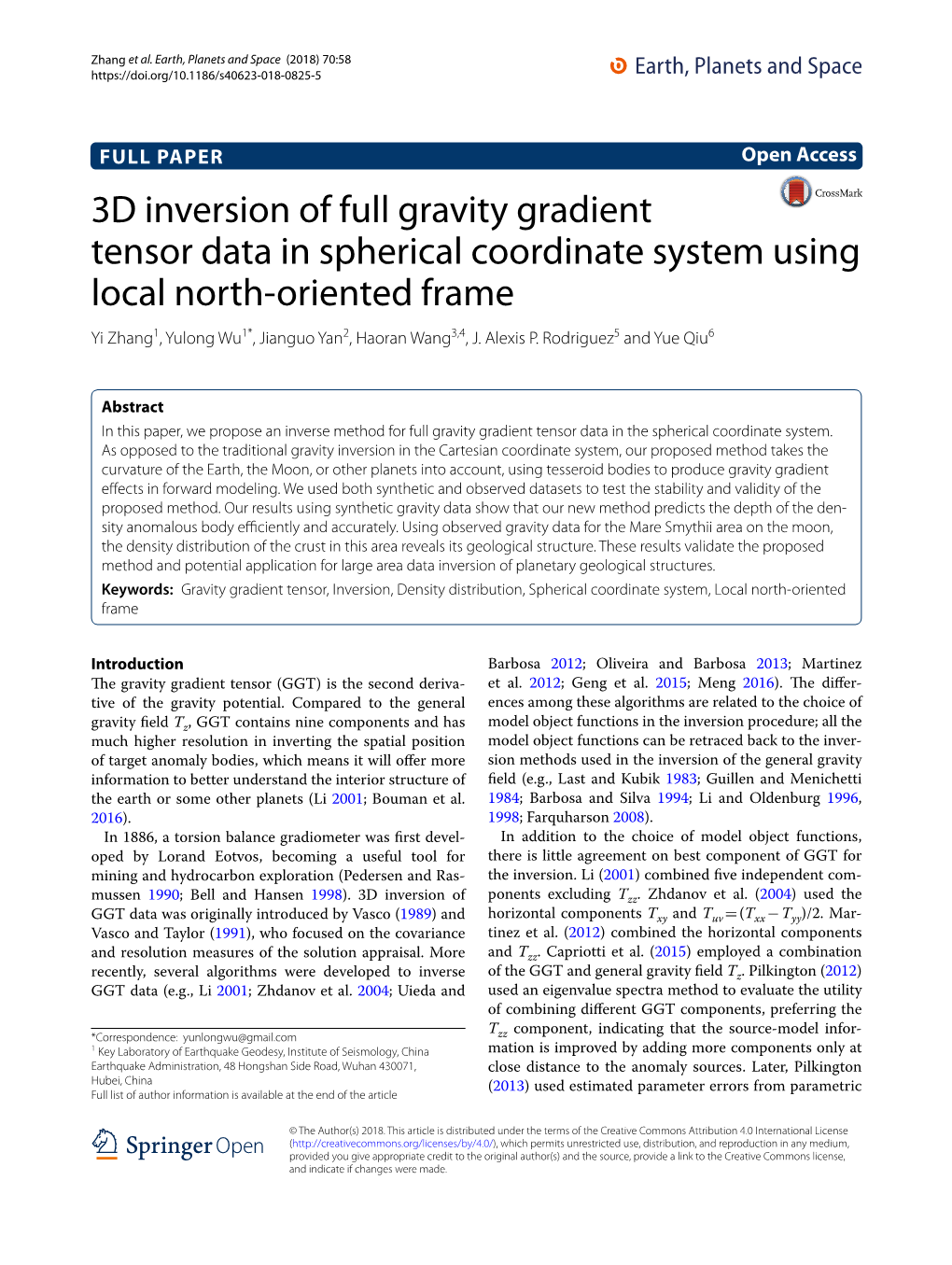 3D Inversion of Full Gravity Gradient Tensor Data in Spherical Coordinate