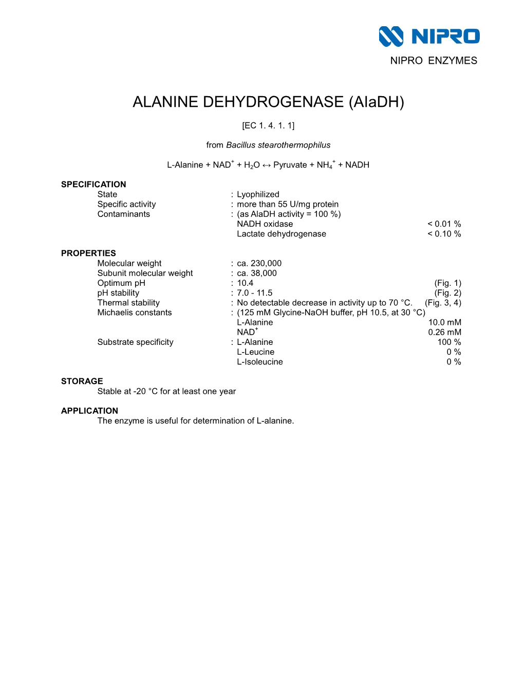 Alanine Dehydrogenase (Aladh)