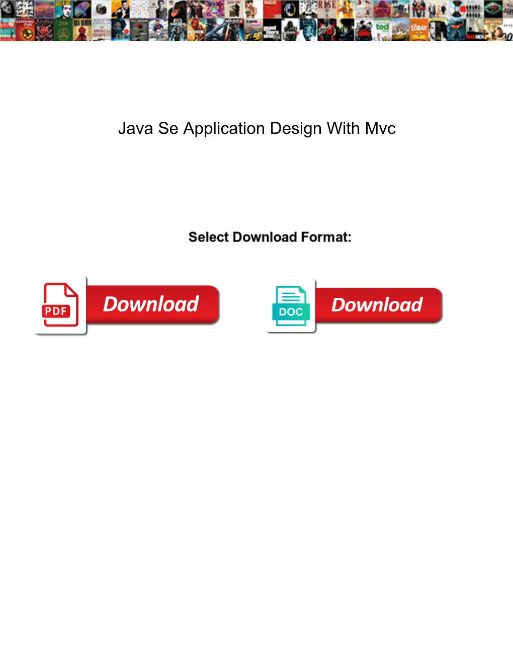 Java Se Application Design with Mvc