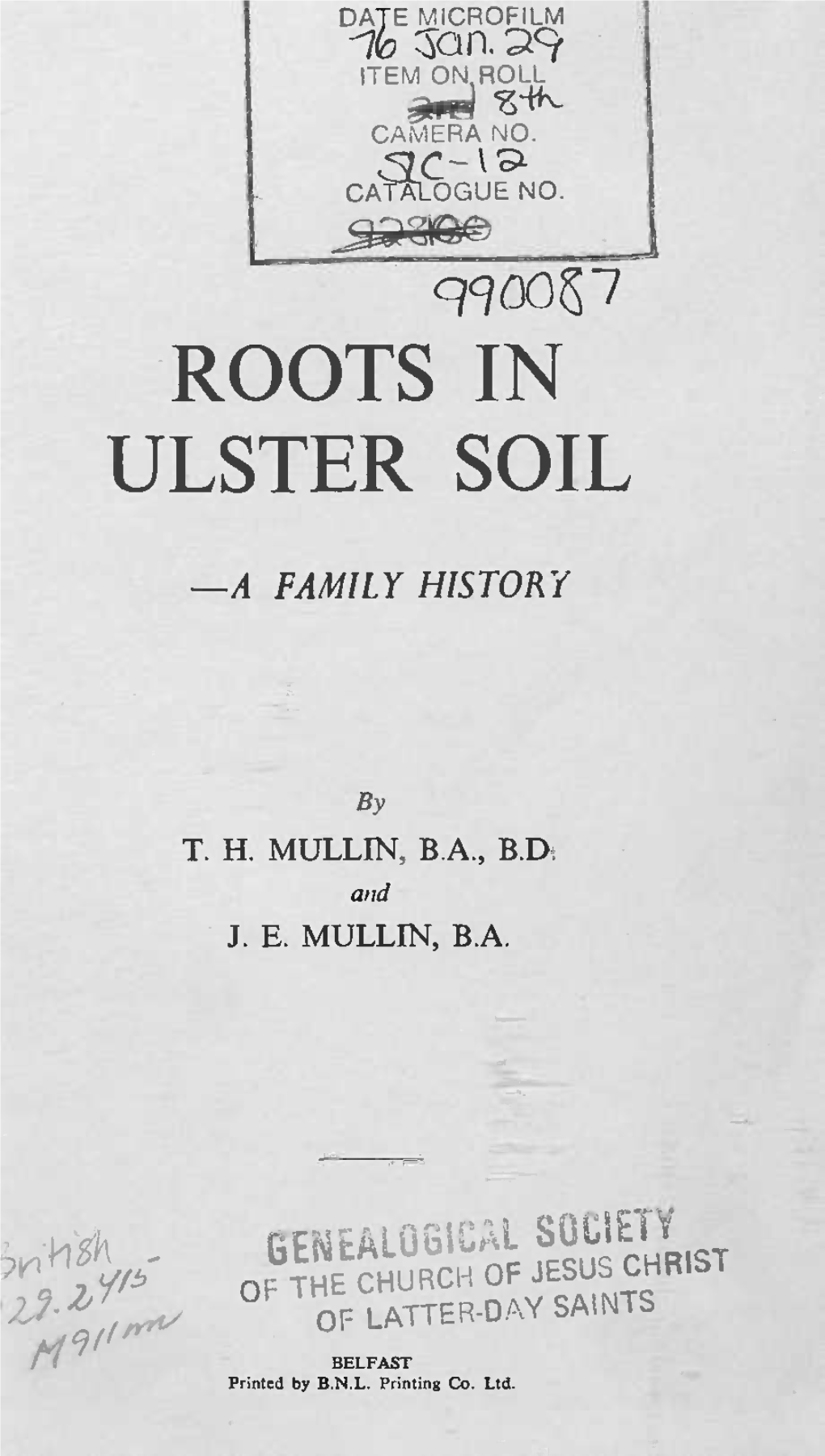 Roots in Ulster Soil