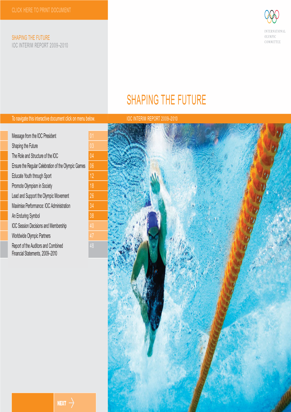 Shaping the Future Ioc Interim Report 2009–2010