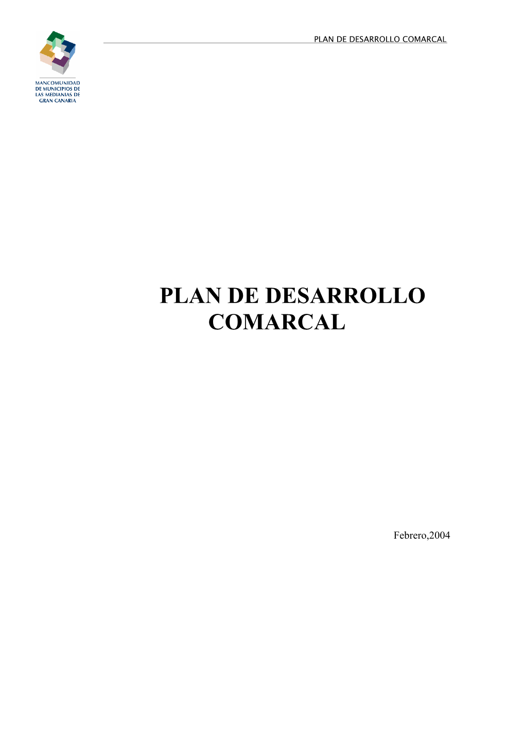 Plan De Desarrollo Comarcal 2004