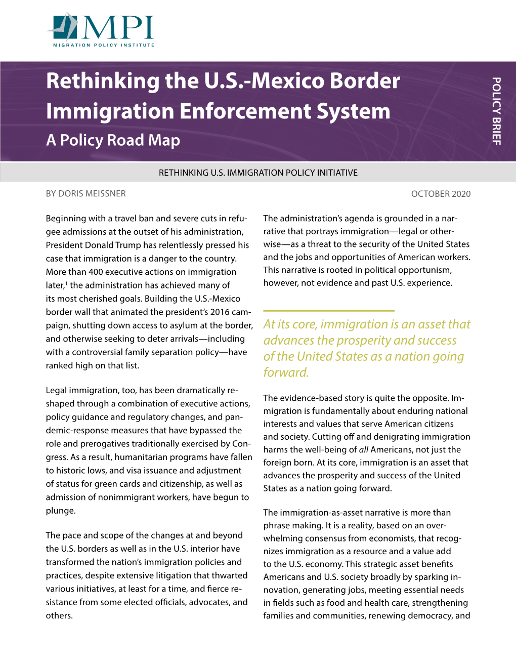 Rethinking the U.S.-Mexico Border Immigration Enforcement System: a Policy Road Map