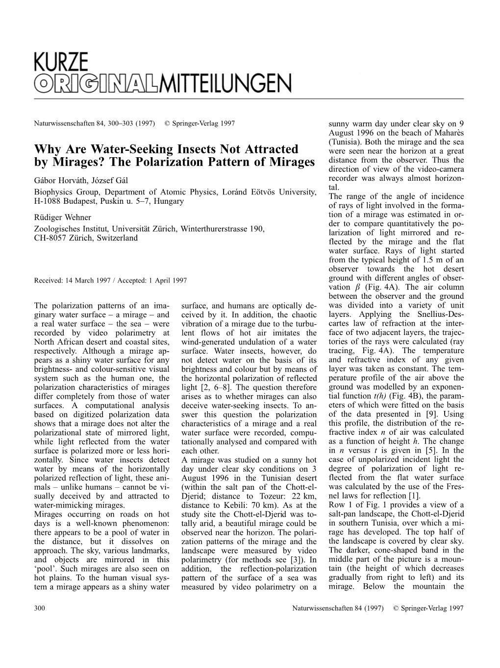 The Polarization Pattern of Mirages Distance from the Observer