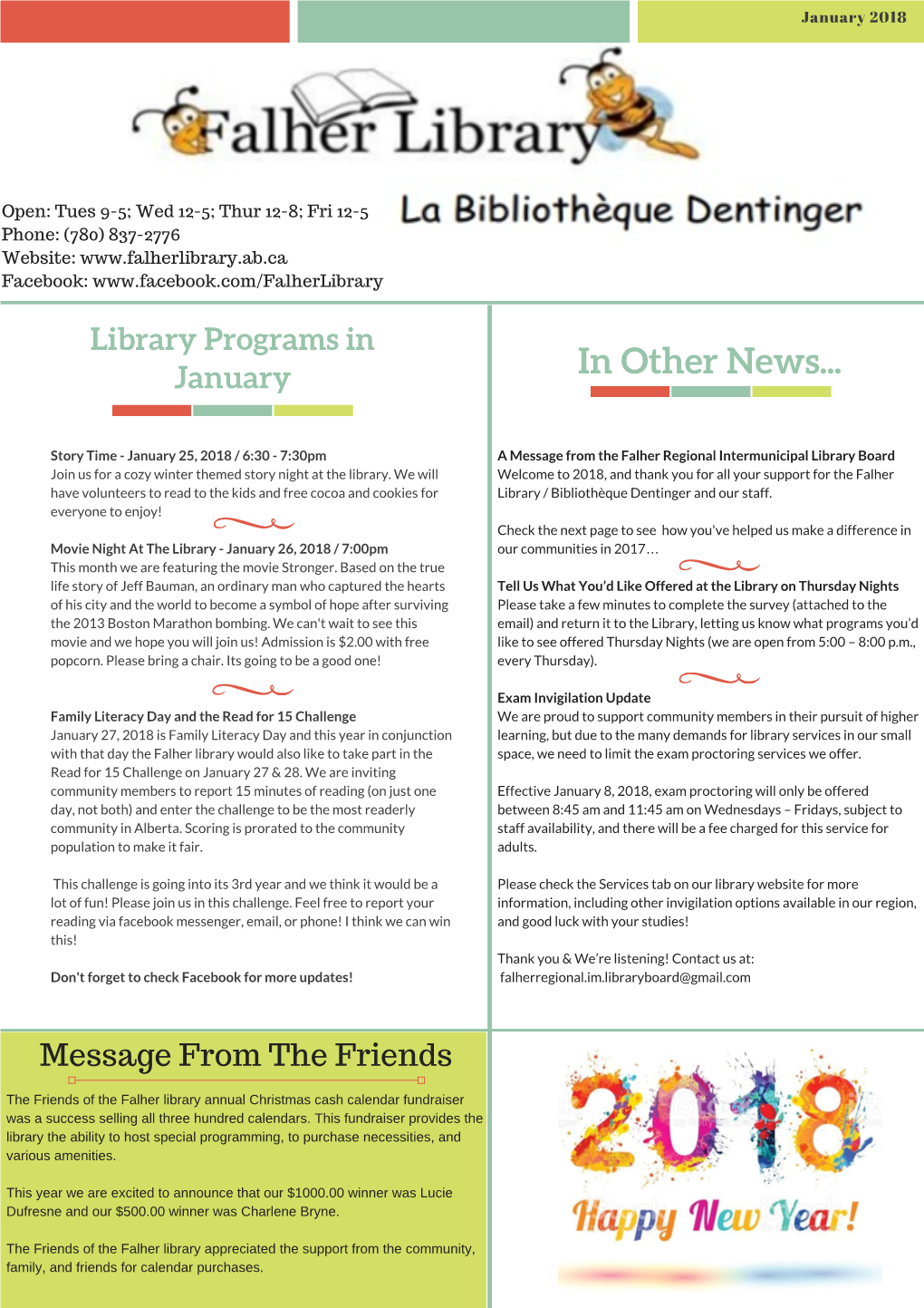 Copy of January 2018 Newsletter