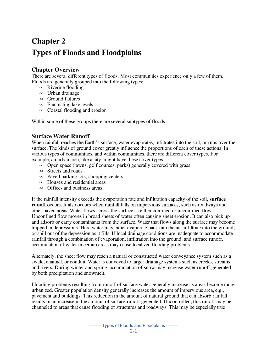 Chapter 2 Types of Floods and Floodplains