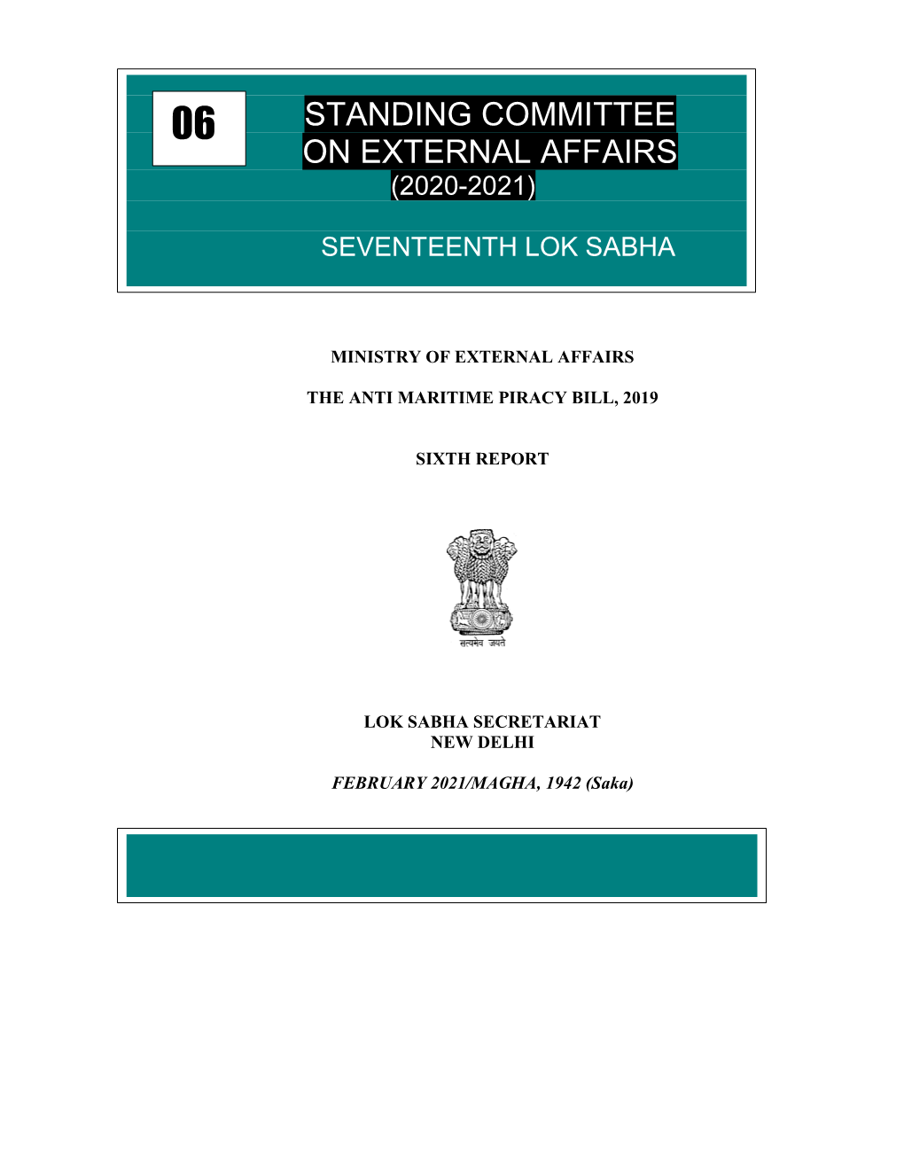 Standing Committee on External Affairs (2020-21)